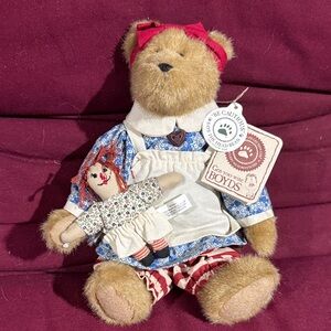 Boyds Bear with Rag Doll & Red Bow Luci T Jodibear
